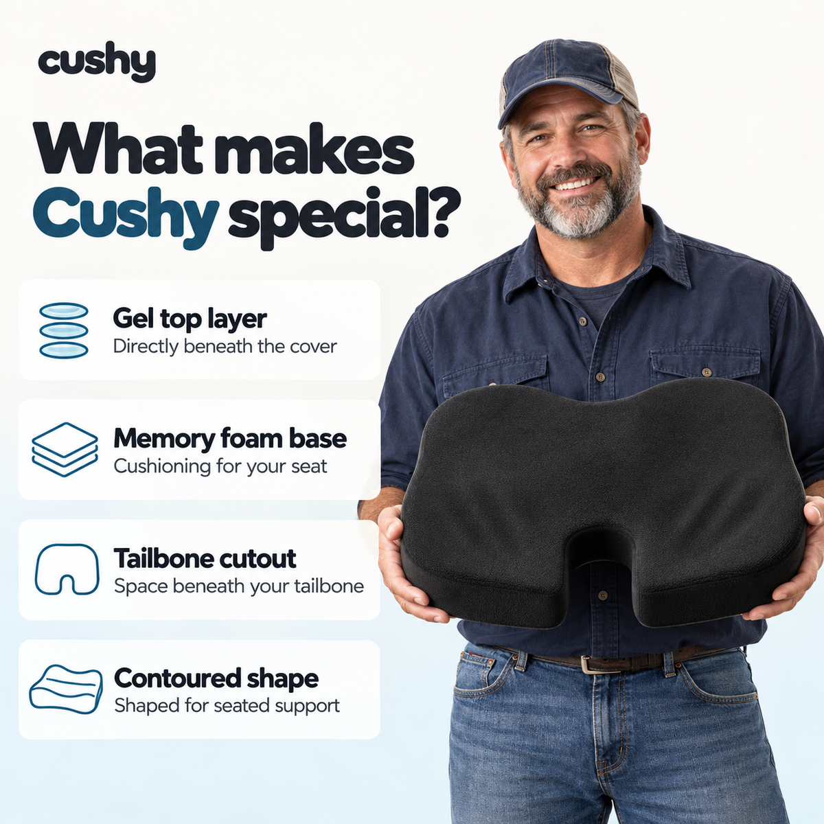 Cushy™ Gel Seat Cushion