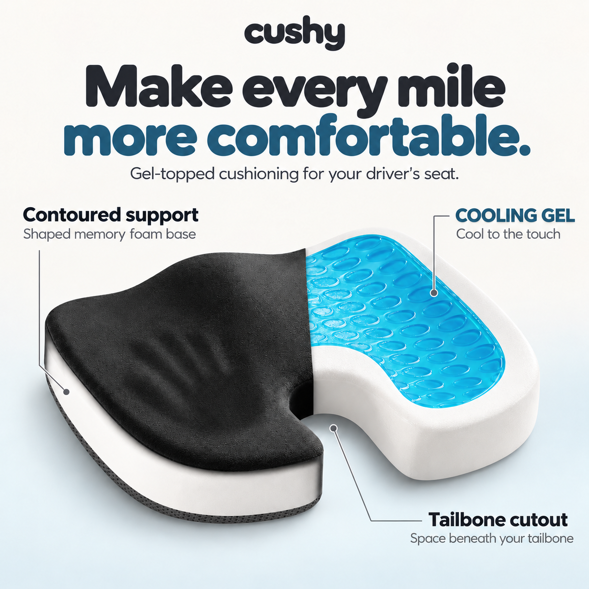 Cushy™ Gel Seat Cushion